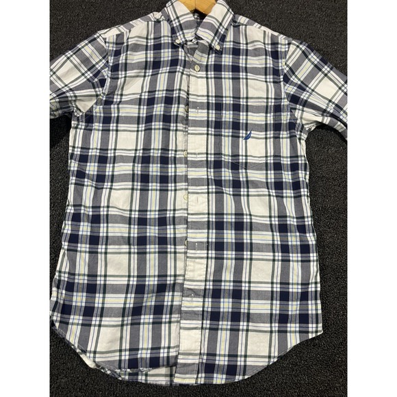 Nautica Mens Plaid Button Down Shirt Long Sleeve Classic Fit Casual Size XS‎ - Picture 5 of 7